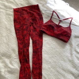 Lululemon Align Leggings + Flow Y Bra, size 4
